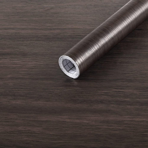 Arthome Peel and Stick Wood Contact Paper, Self-Adhesive Brown Walnut Wallpaper for Countertops, Easy to Clean 17"x120"