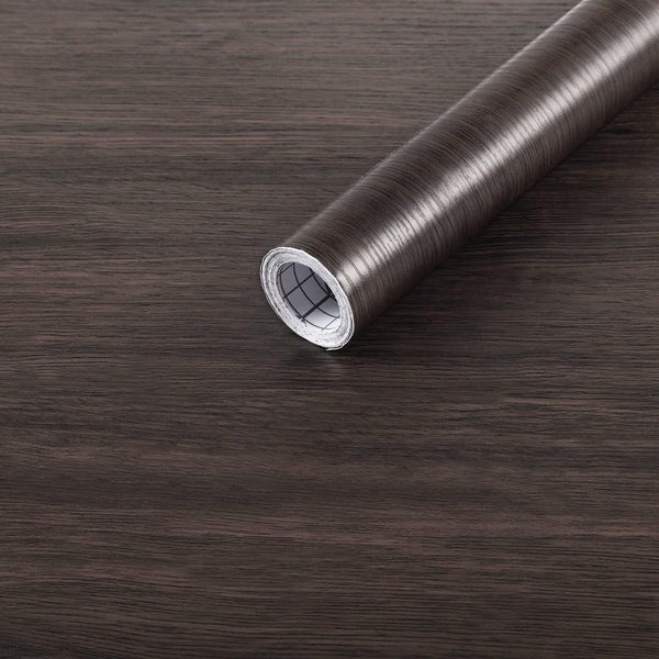 Arthome Peel and Stick Wood Contact Paper, Self-Adhesive Brown Walnut Wallpaper for Countertops, Easy to Clean 17"x120"