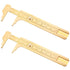 2 Pcs Brass Vernier Caliper, Pocket Caliper Handy Tool with Double Scale Sliding Gauge for Measurement