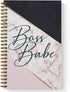 Softcover Boss Babe Spiral Notebook/Journal, 5.5" x 8.5", 120 College Ruled Pages, Durable Gloss Laminated Cover