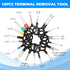 500Pcs Connector Pins Kit, Car Electrical Wire Terminal Pins, Non-Insulated Plug Removal Male Female Crimp Pins