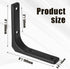 Hordion 4pcs 4 Inch, Wall Shelf Brackets Heavy Duty L Bracket Right Angle Brackets Steel Corner Brace with Screws