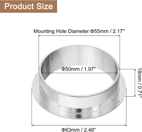 uxcell 1 Pcs 2.17 inch Nylon Desk Grommets, Plastic Cable Hole Cover for Computer Desk, Silver