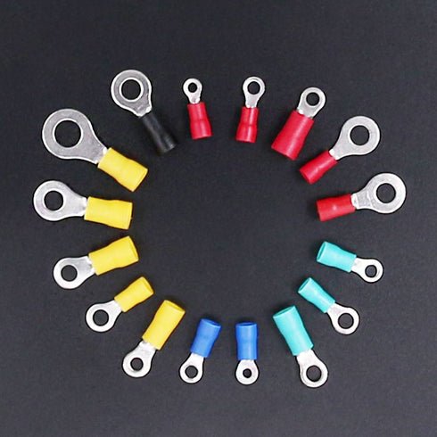 Hilitchi 160-Pcs Assorted 22-10 AWG Insulated Ring Wire Crimp Connector Terminals Assortment Kit