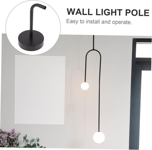 1 Set Elbow Wrought Wall Light Pole Adjustable Swing Arm Wall Sconce for Living Room Bedroom and Office Industrial Lamp