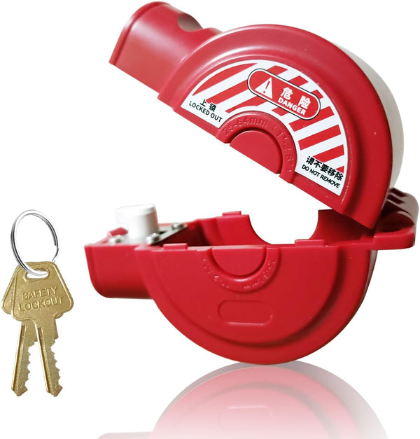 Universal Gate Valve Lockout,Hose Bib Lock for Outdoor Faucet Knob/Water Spigot/Propane Tank,1