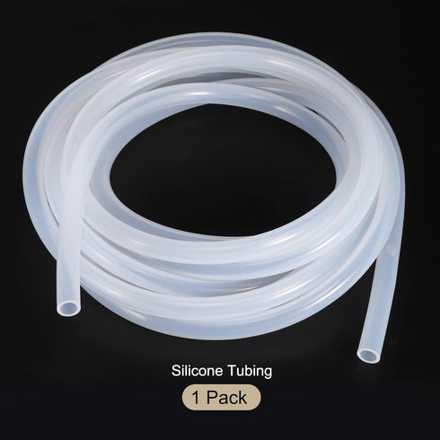 16ft Clear Silicone Tubing 3/8" ID x 5/8" OD, Industrial Plastic Hoses for Pump Siphoning, Draining, Irrigation, Brewing