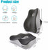 Karmadrenix 4.7" Seat Cushion and Lumbar Support Pillow for Office Chair, High-Elastic Memory Foam Car Chair Cushions