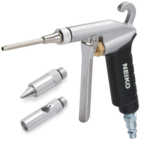 NEIKO 31121A High Flow Air Blow Gun, 3 Pc Pneumatic Air Nozzle, Dust Gun, Air Gun Compressor Accessories