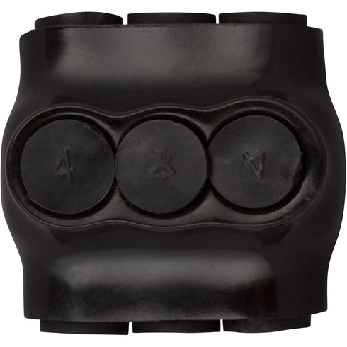 Morris Products 97624 Black Insulated Multi-Cable Connector, 3 Wire Ports, 2-14 Wire Range
