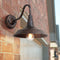 Outdoor Wall Light, 9.8" Iron Art Gooseneck Wall Lanterns, E26 Retro Barn