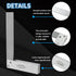 Machinist Square, 5" x 3.2" High Precision Mechanical Steel Square for Woodworking, L-Type Measuring Tool