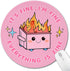Funny Mouse Pad for Desk, Cute Office Decor for Women, Dumpster on Fire Small Mousepad with Non-Slip Rubber Base