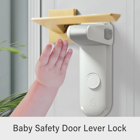 2 Pack) Childproof Door Lever Lock, Baby Proofing Door Handle Lever, Door Handle Child Proof, Toddler Door Locks