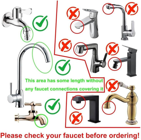 Dakexiong 5m/16.4ft Portable Sink Hose Faucet Sprayer Sink Spray Rubber Hose Shampoo Sprayer Handheld Faucet Shower