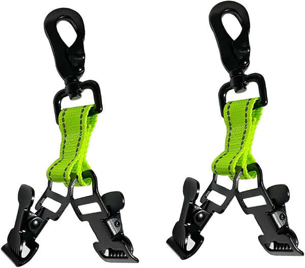 ZHIRONGFA 2 Pack 7Inch Firefighter Rescue Glove Clips, Durable Safety Reflective Function to Keep Gear Organized