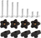 POWERTEC 71121V T Track Knob Kit with Threaded Knobs and 5/16 -18 T Track Bolts, 16 Piece Set for Woodworking Jigs