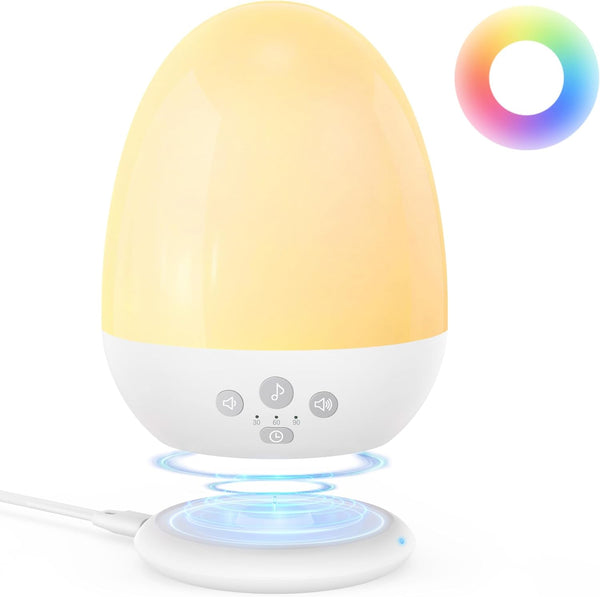 JolyWell Night Light for Kids, Baby Night Light with Sound Machine, RGB