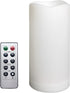1 Pack Outdoor Flameless Pillar Candle with Remote and Timer Waterproof Battery