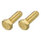 Hex Head Screw Bolt (1/2-13x1-1/2"), 2Pcs Brass Fully Threaded Solid Hex Bolts for Machinery Repair
