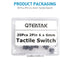 QTEATAK 20 Pcs 6mm 2 Pin Momentary Tactile Push Button Switch, Breadboard Friendly for Panel PCB