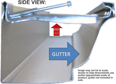 5" Premium Hidden Hook Hangers with Screw Clip Style for Rain Gutter Bracket