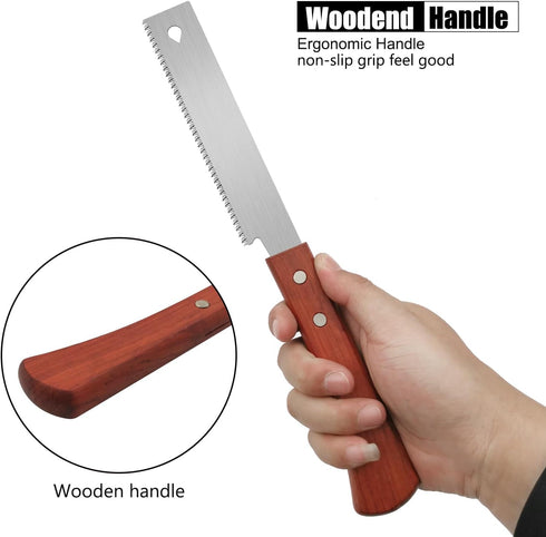 Mini Hand Saw, 6 Inch Flush Cut Saw, 17 TPI Trim Saw for Woodworking Small Projects