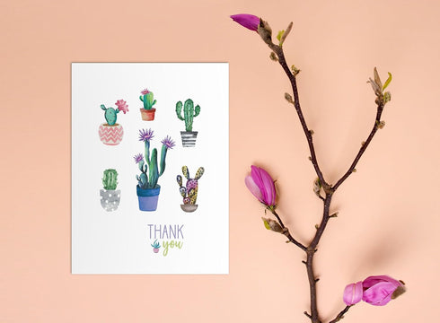 Set 12 2 Stonehouse Collection | Assorted Succulent Design Note Card | Variety of Cactus Note Cards | Arizona, New