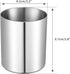 SUS304 Stainless Steel Silver Pen Holder for Desk, Heavy Duty Cylinder Pencil Holder Stand, Desktop Stationery Organizer