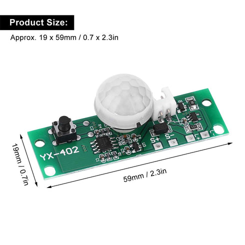 YWBL-WH 3.7V Solar Lamp Circuit Board Controller with Infrared Human Induction for Wall Light