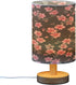 Black and Pink Floral Small Bedside Night Table Lamp Nightstand Lamp with