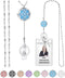 SAM & LORI Strong Retractable Lanyard Necklace for ID Badges and Keys, Stainless Steel Silver Chain for Women