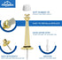 HOMOTEK 4 Pack Heavy Duty Solid Rigid Door Stop with Soft Rubber Tip, Zinc Die Cast Door Stopper Protect Wall & Door,Gold by HOMOTEK