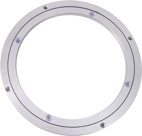ChiweiJ (10 inches*H8.5MM) Heavy Duty Aluminium Alloy Rotating Bearing Plate, Round Table Turntable for Dining Cake
