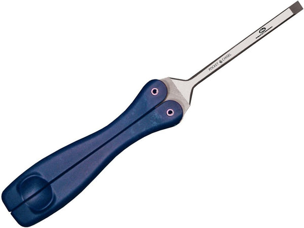 Fastcap Drop Ship Pocket Wood Chisel with Foldable Nylon Handle, 1/4" Precision Tool Steel