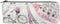 AUUXVA Floral Paris Eiffel Tower Pencil Bag, Zipper Pouch Holder for School Work Office Makeup Brushes