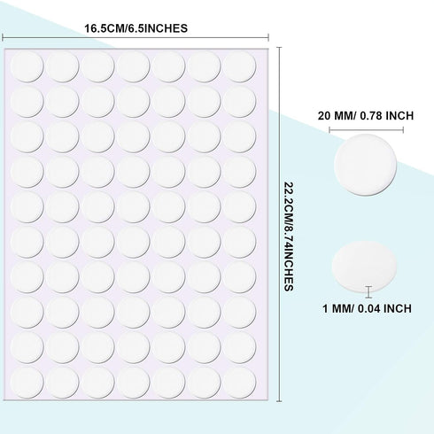 Outus Double Sided Dots Traceless Clear Putty, 350 Pieces, Removable Reusable Transparent Adhesive Stickers for