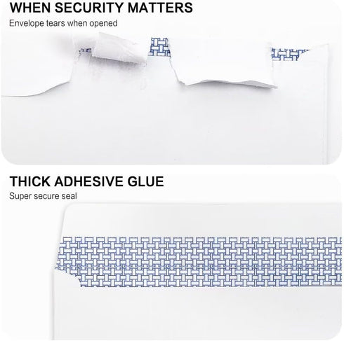 HERKKA #10 Security Self-Seal Envelopes, No.10 Windowless Business Envelopes, Security Tinted, 500 Pack