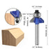 Yakamoz Industrial Grade 4Pcs Router Bit Set, 1/4 Inch Shank 45 Degree Chamfer with Top Bearing for Woodworking