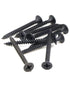 100pcs #6 x 1-3/4" Flat Head Phillips Drywall Screws, Carbon Steel 1022A, Black Phosphate