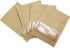 FERENLI 100 Pack Small Resealable Seed Coin Envelopes 3.5x5.1 inch with Clear Window, Brown Kraft Paper Heat Seal
