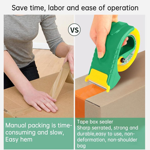 Professional Grade Packing Tape Dispenser, Heavy Duty Shipping Tape Cutter, Works with Tapes Up to 2 Inches