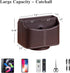 YAPISHI 360 Degree Spinning Leather Remote Control Holder, Desk Caddy/Box, Coffee Table Organizer for Media, Calculator