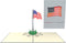 iGifts And Cards Patriotic 3D Pop Up Greeting Card, American Flag, All Occasion