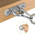 Stainless Steel Pad Eye Plate U Hooks + Snap Hook, Marine Hardware Staple Hook Loop with Screws, 4 Pack