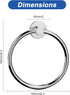 NearMoon Bath Towel Ring, Bathroom Hardware Accessories-Thicken Stainless Steel Hand Towel Holder for Bathroom, Modern Round Towel Hanger Wall Mounted (Chrome, 2 Pack) by NearMoon