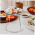 2pcs Cabilock Stainless Steel Seafood Display Rack Buffet Serving Tray Stand for Oysters Shrimp and Crab Compact Food