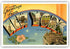 GREETINGS FROM NEW YORK Vintage Reprint Postcard Set - 20 Identical Postcards, Large Letter US State Name