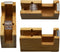 Enyuwlcm Natural Bamboo Desk Tape Dispenser, Open End Design, Made of 100% Bamboo, 1 Pack
