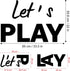 Let's Play Wall Decals Kids Room Wall Stickers, Removable Vinyl DIY Wall Murals Wallpaper for Nursery Children Baby